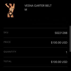 🔥NWT, WITH BOX AND DUST BAG - HONEY BIRDETTE Vesna Garter Suspender in Medium